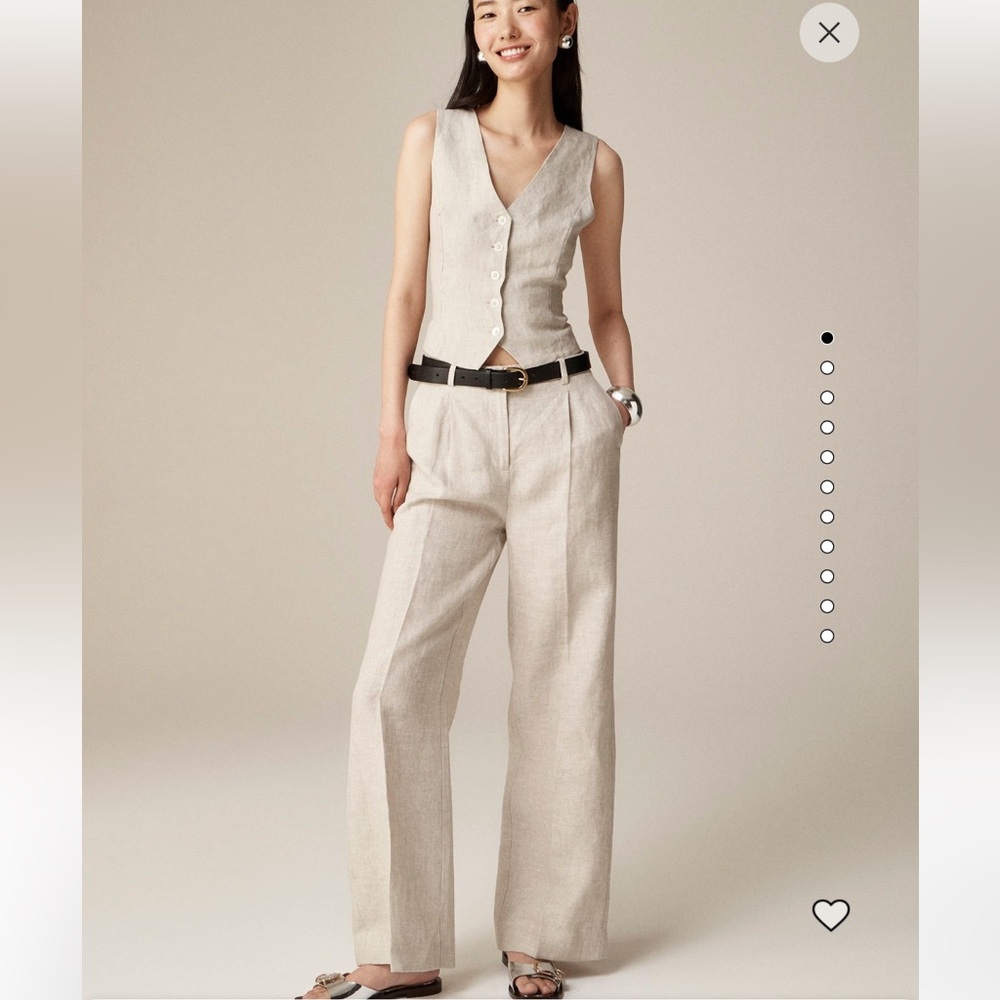 J Crew Wide-leg linen pants